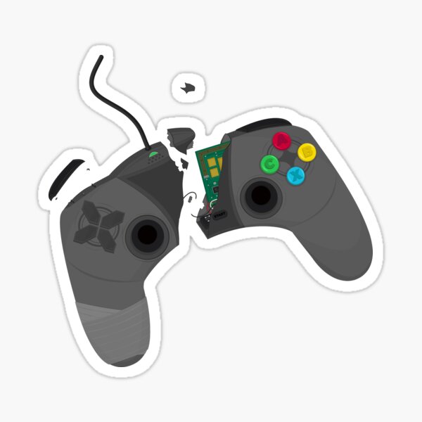 Broken Controller Stickers Redbubble - roblox elemental battlegrounds xbox controls