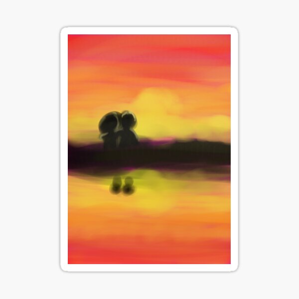 Sunrise, sunset, you and me Sticker