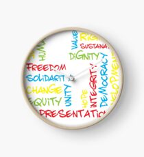 Colorful Civil Rights Activist Theme Clock
