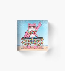 DJ Michelle in Ibiza! Acrylic Block