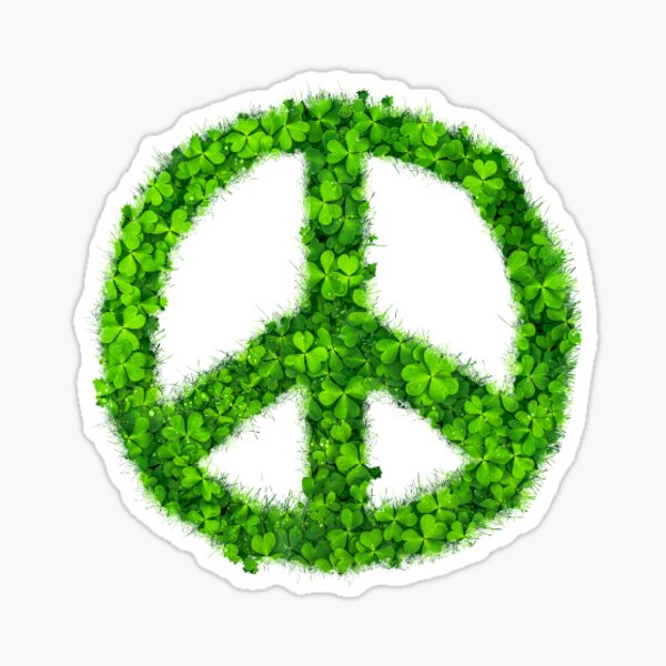 Peace and Luck Round Sticker Sticker