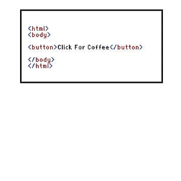 Artwork thumbnail, Click For Coffee Programming Button Code HTML Box by MCGraphics