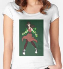 Camiseta entallada de cuello ancho Emerald Enchantress