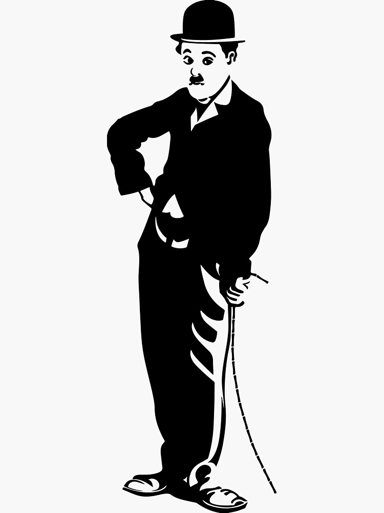 Pose famosa de Charlie Chaplin, diseño de póster, camisetas, impresiones, bolsos, hombres, mujeres, niños de clothorama