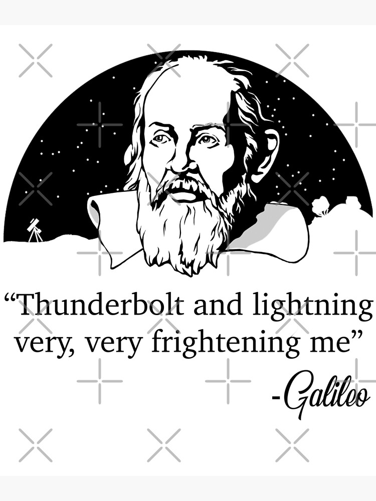 Discover Thunderbolt lightning Galileo Science Astronomy T-Shirt Premium Matte Vertical Poster