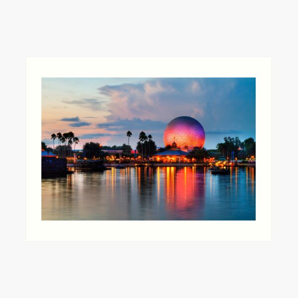 Dusk Descends on EPCOT Art Print