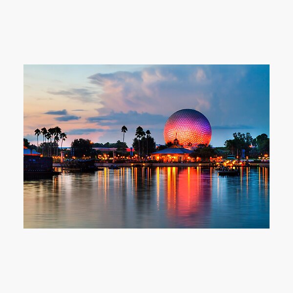 Dusk Descends on EPCOT Photographic Print