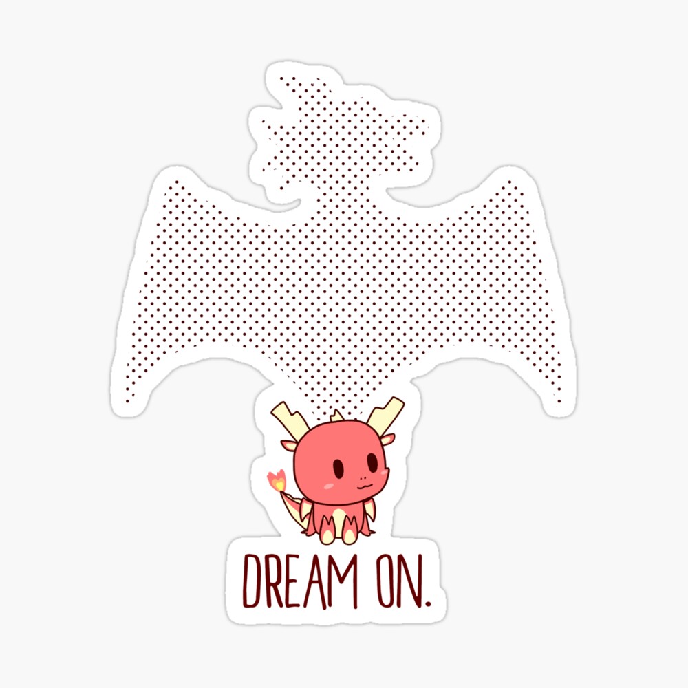 Dream On | red dragon mythical creature cute chibi\