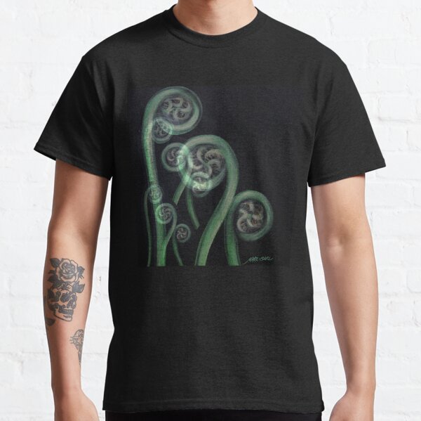 Ferns on Black – Moko Classic T-Shirt