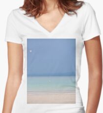 Beach Women's Fitted V-Neck T-Shirt