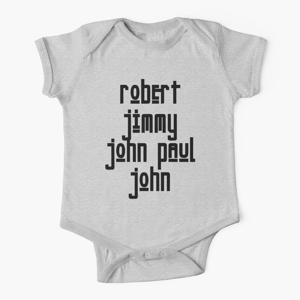 Led Zeppelin Band Members Baby One Piece By Threeampersands