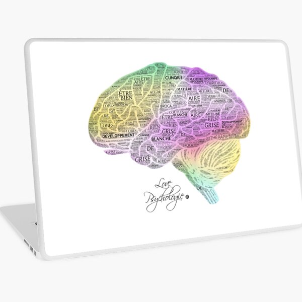 Cerveau - Texte Skin adhésive d'ordinateur