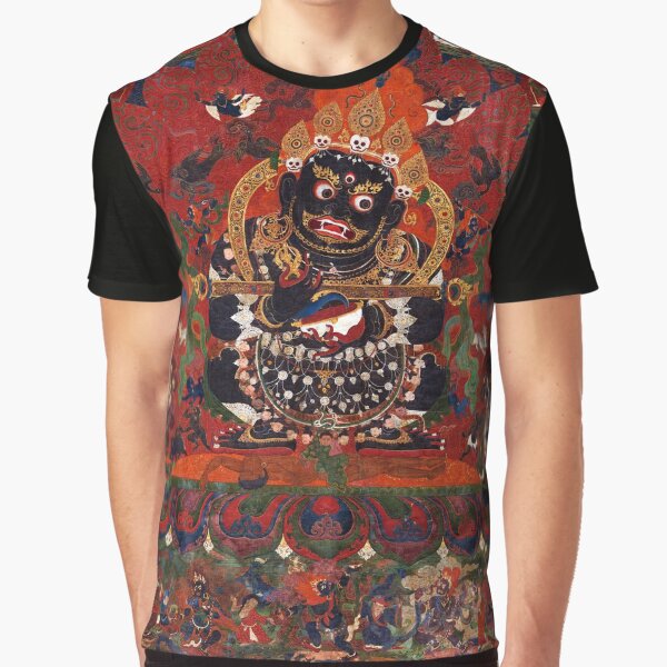 Item preview, Mahakala, Protector of the Tent (Tibetan Buddhism, Restored Artwork) designed and sold by PromoteProgress.