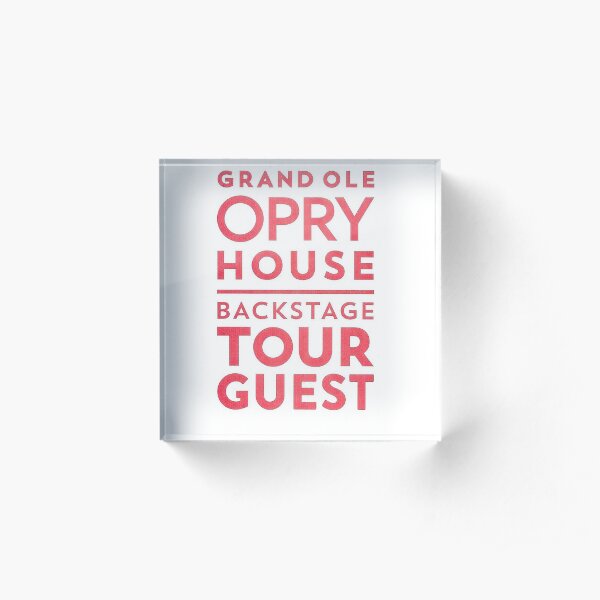 The Opry Acrylic Block