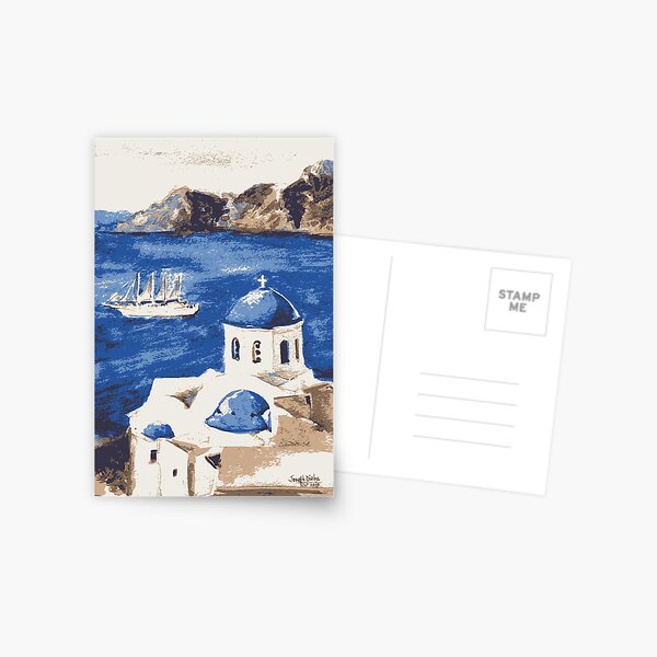 Oia, Santorini 1 (Watercolor) Postcard