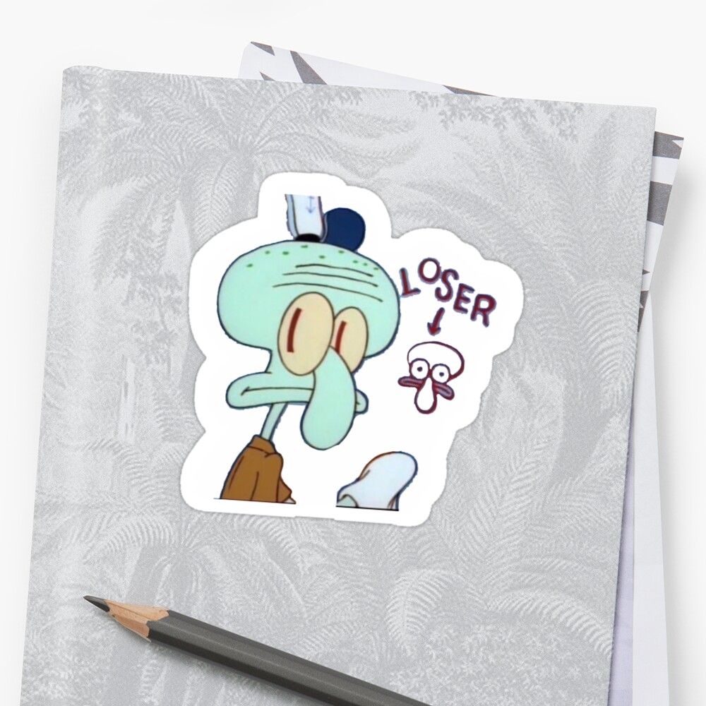 "Squidward Loser" Sticker by jordynnart Redbubble