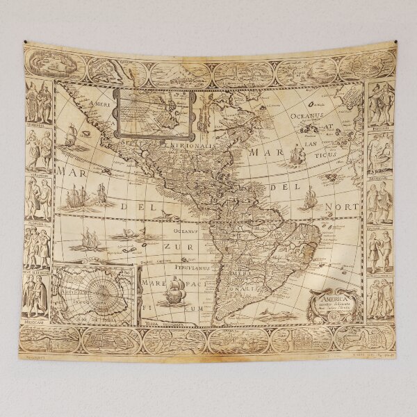 Item preview, North and South America Map, America noviter delineata (1670) designed and sold by allhistory.