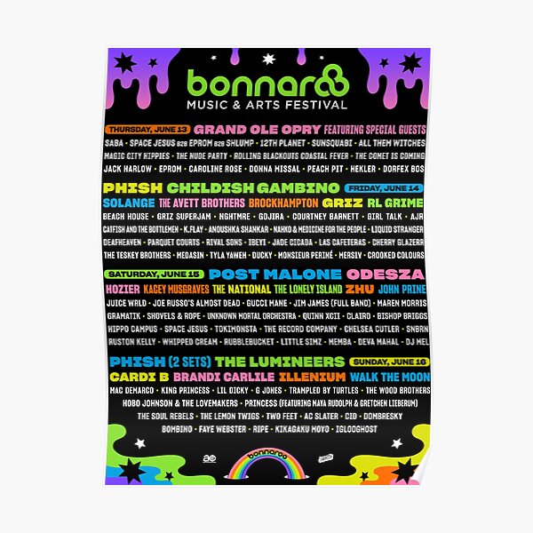 bonnaroo 2019 Poster