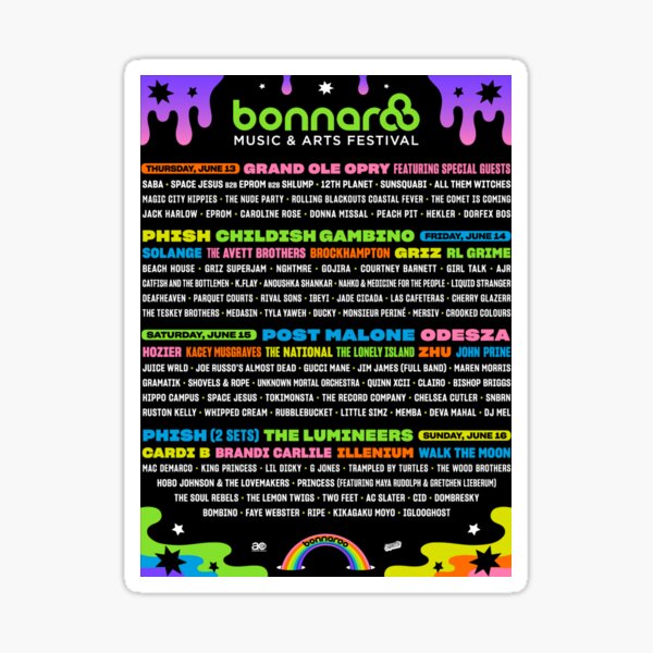Artikel-Vorschau von Bonnaroo 2019, designt und verkauft von joellenrd.