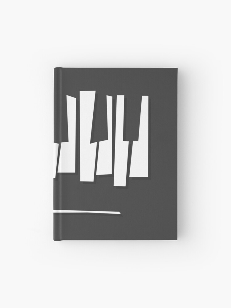 Modern Abstract Black And White Piano Keys Octave Silhouette Hardcover Journal By Uddesign Redbubble