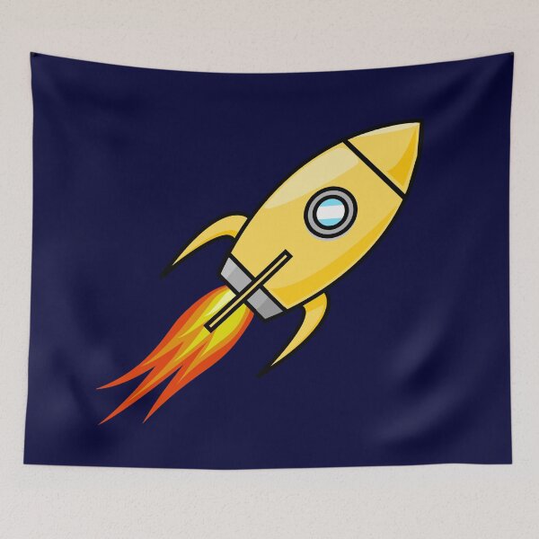 Item preview, Mustard Yellow Spaceship designed and sold by rewstudio.