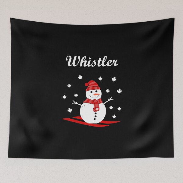 Item preview, Whistler Canada Snowman with Maple Leaf Snow Color designed and sold by TinyStarCanada.