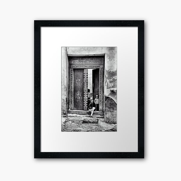 African Kids Playing - Stonetown Zanzibar 3609 Tanzania East Africa Framed Art Print