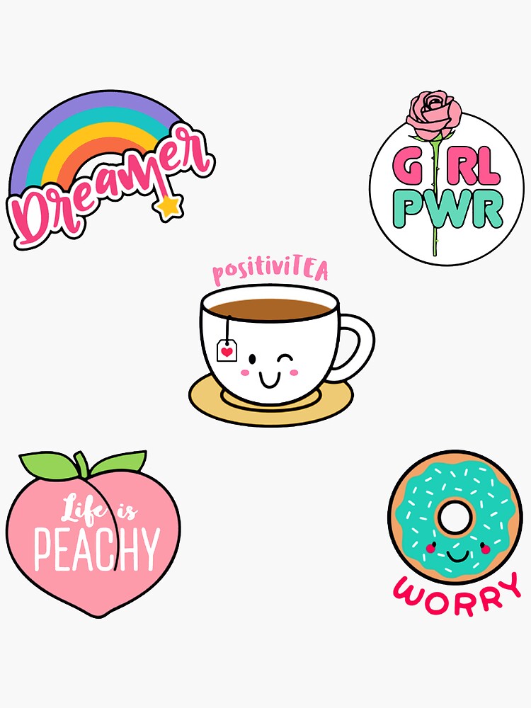 cute girly pack sticker by sifasunny redbubble