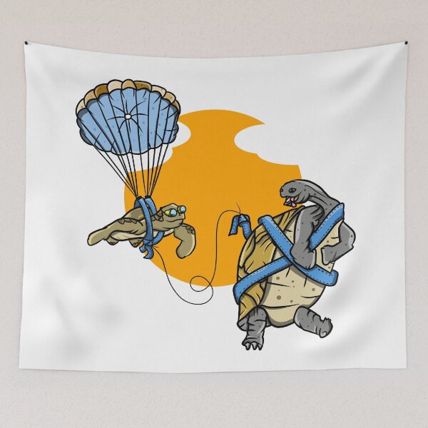 Item preview, Sea turtle and tortoise funny parasailing designed and sold by piedaydesigns.