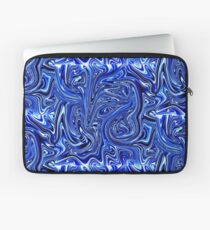 Flüssiges Marmorblau Laptoptasche
