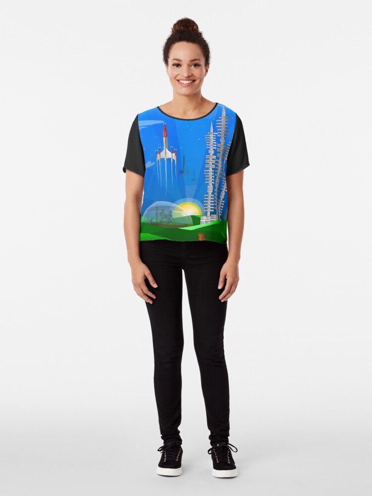Alternate view of Mars Colony - Terra Formed Chiffon Top