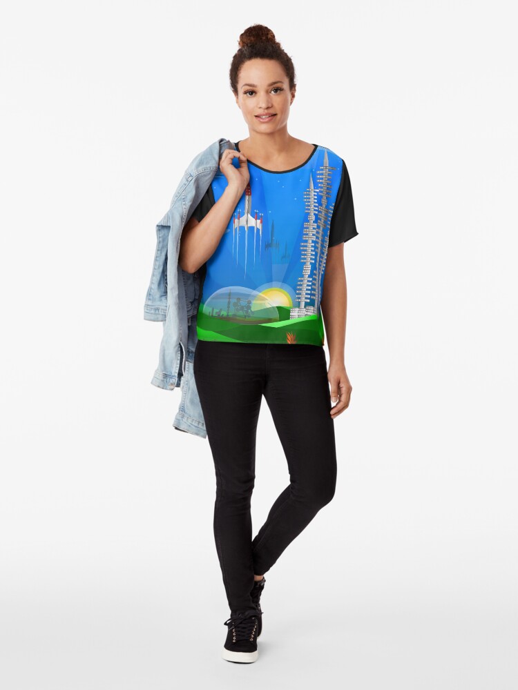 Alternate view of Mars Colony - Terra Formed Chiffon Top