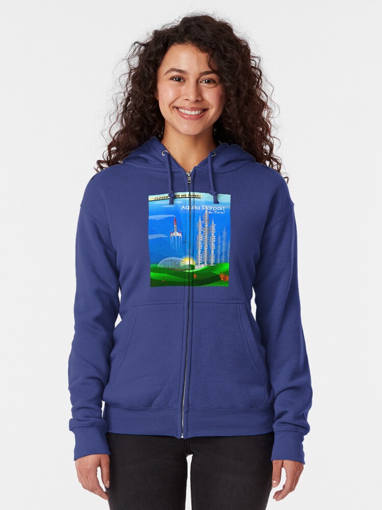 Alternate view of Mars Colony - Terra Formed Zipped Hoodie