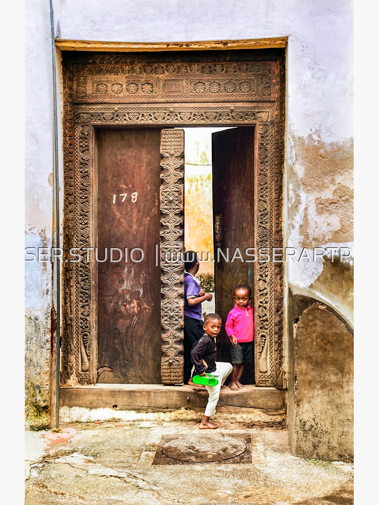 African Kids Playing in Stonetown Zanzibar 3609 Tanzania by neptuneimages