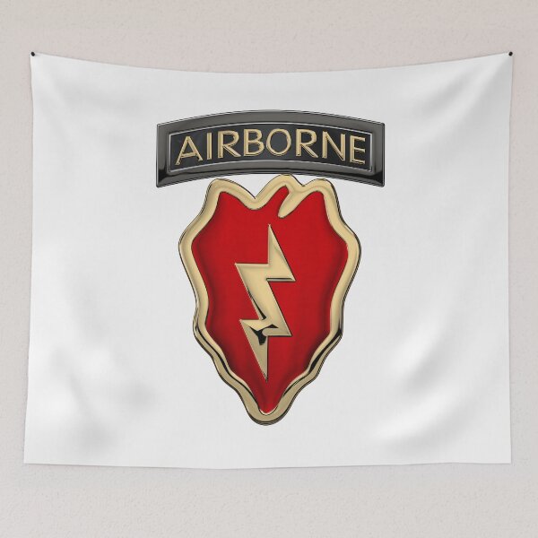 Item preview, 4th Brigade Combat Team 25th Infantry Division Airborne - 4th IBCT Insignia over White Leather designed and sold by Serge Averbukh Art Studio.