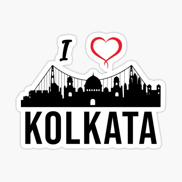 "I love Kolkata West Bengal India" Sticker by alltheprints Redbubble