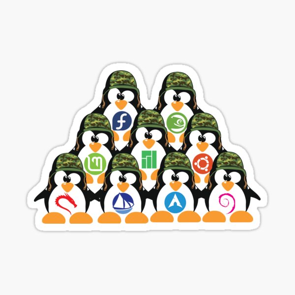 Item preview, Linux Tux Penguin Army distro Logo T-shirt designed and sold by alltheprints.