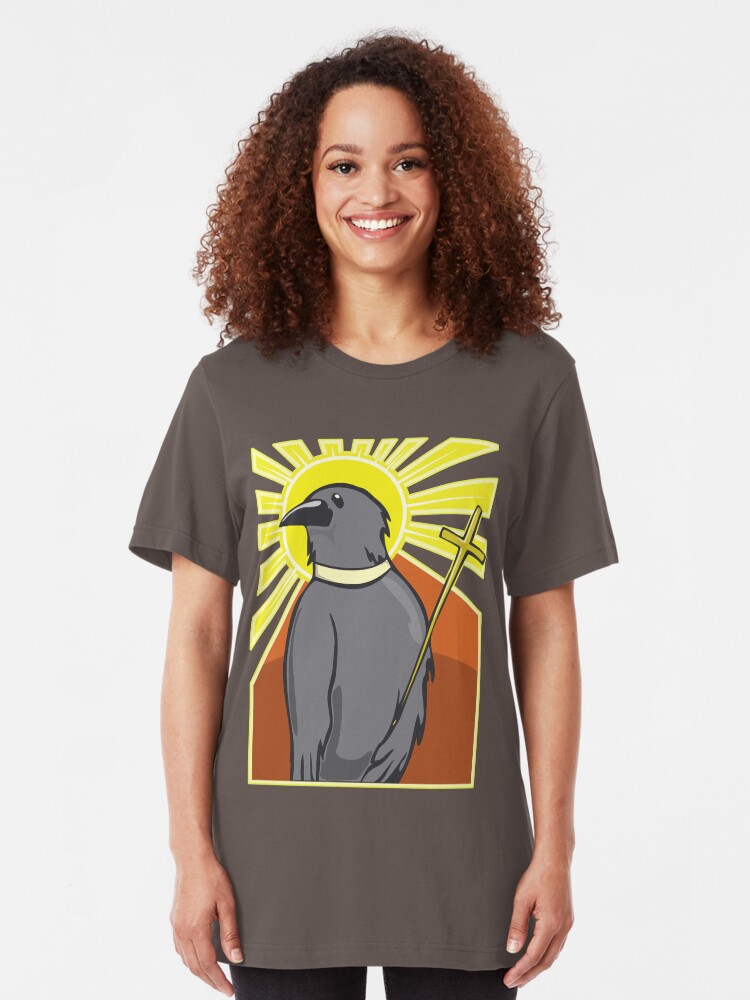 Alternate view of Holy Crow! Slim Fit T-Shirt