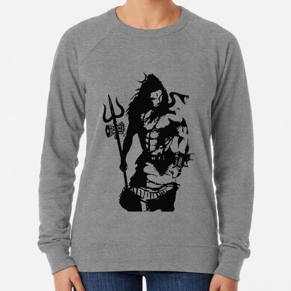 Lord Shiva Art Angry Trishul T-shirt Lightweight Sweatshirt