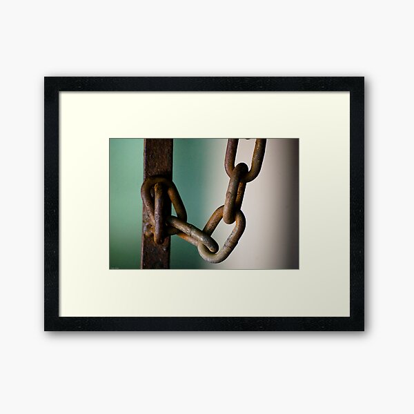 Rusty Chain Framed Art Print