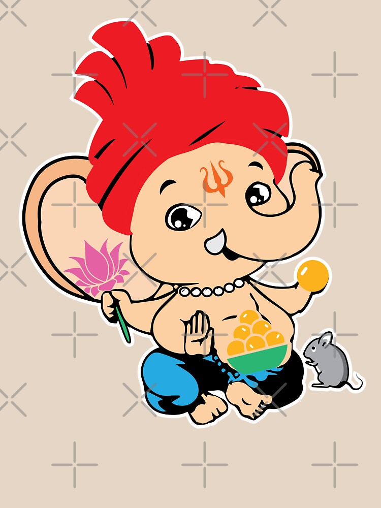 Premium Vector | Cartoon cute ganesha in hindu god vector