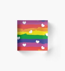LGTB hearts Acrylic Block