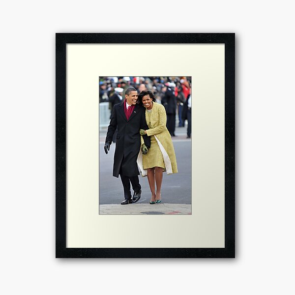Michelle and Barack Obama Framed Art Print