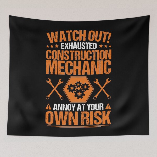 Item preview, Construction Mechanic Exhausted Gift Present designed and sold by Krautshirts.