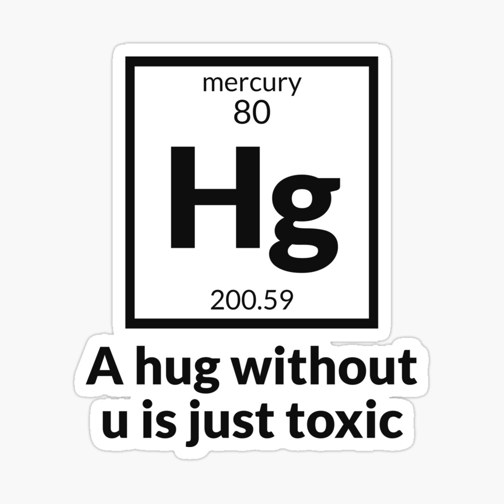 A Hug Without U Is Just Toxic Funny Chemical Element by Noirty Designs