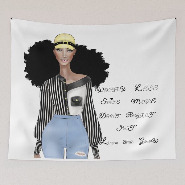 Item preview, worry less smile more designed and sold by Yemiwumi.