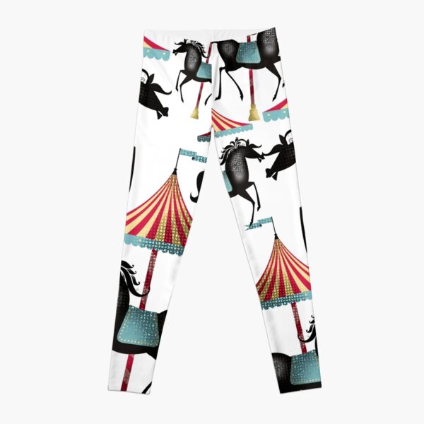 Circus carnival tent carousel horse merry-go-round Leggings