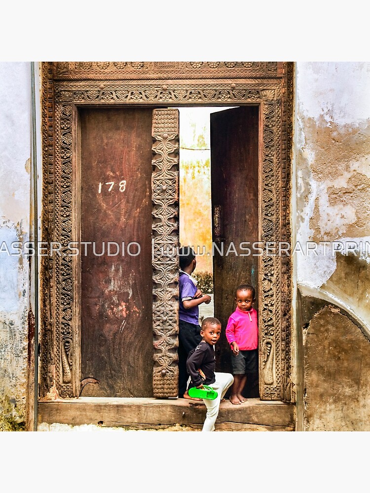 African Kids Playing in Stonetown Zanzibar 3609 Tanzania by neptuneimages
