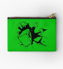 Brick Breaking Window by Chillee Wilson Studio Pouch