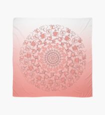 Living coral coffee mandala Scarf